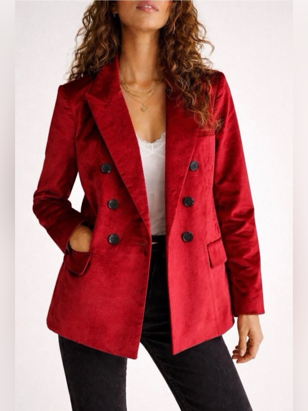 New Free People Velvet Ashby Blazer